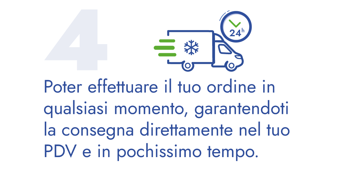 Consegne garantite nel tuo PDV in meno di 24h