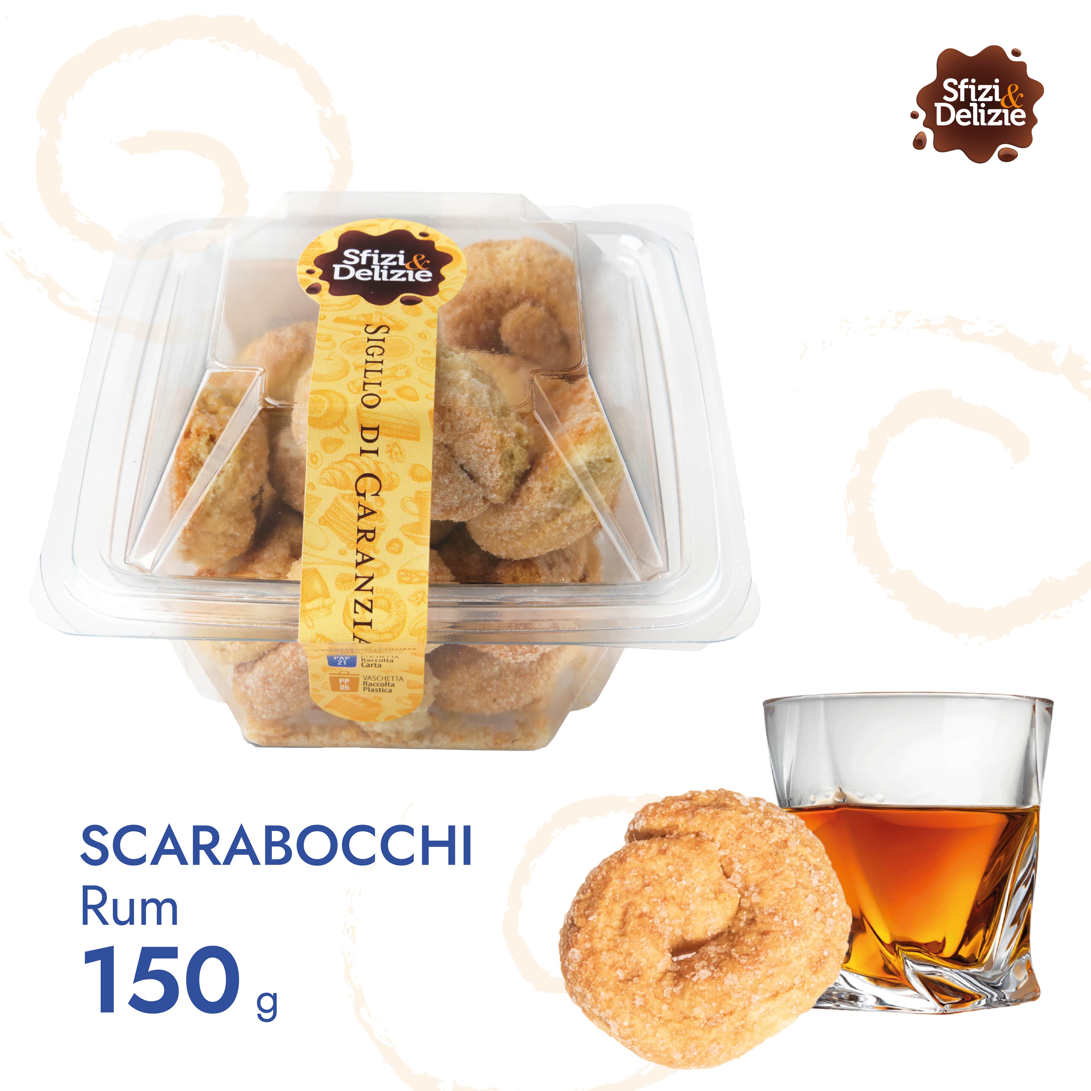 Gli Scarabocchi al Rum di Sfizi & Delizie - Specialita Dolciarie Pugliesi - Distribuito da Dia Srl