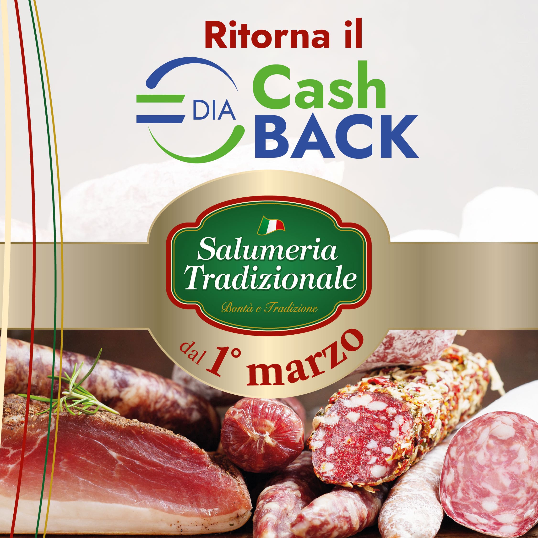 Cashback Salumeria Tradizionale con Dia solo su Dialivery