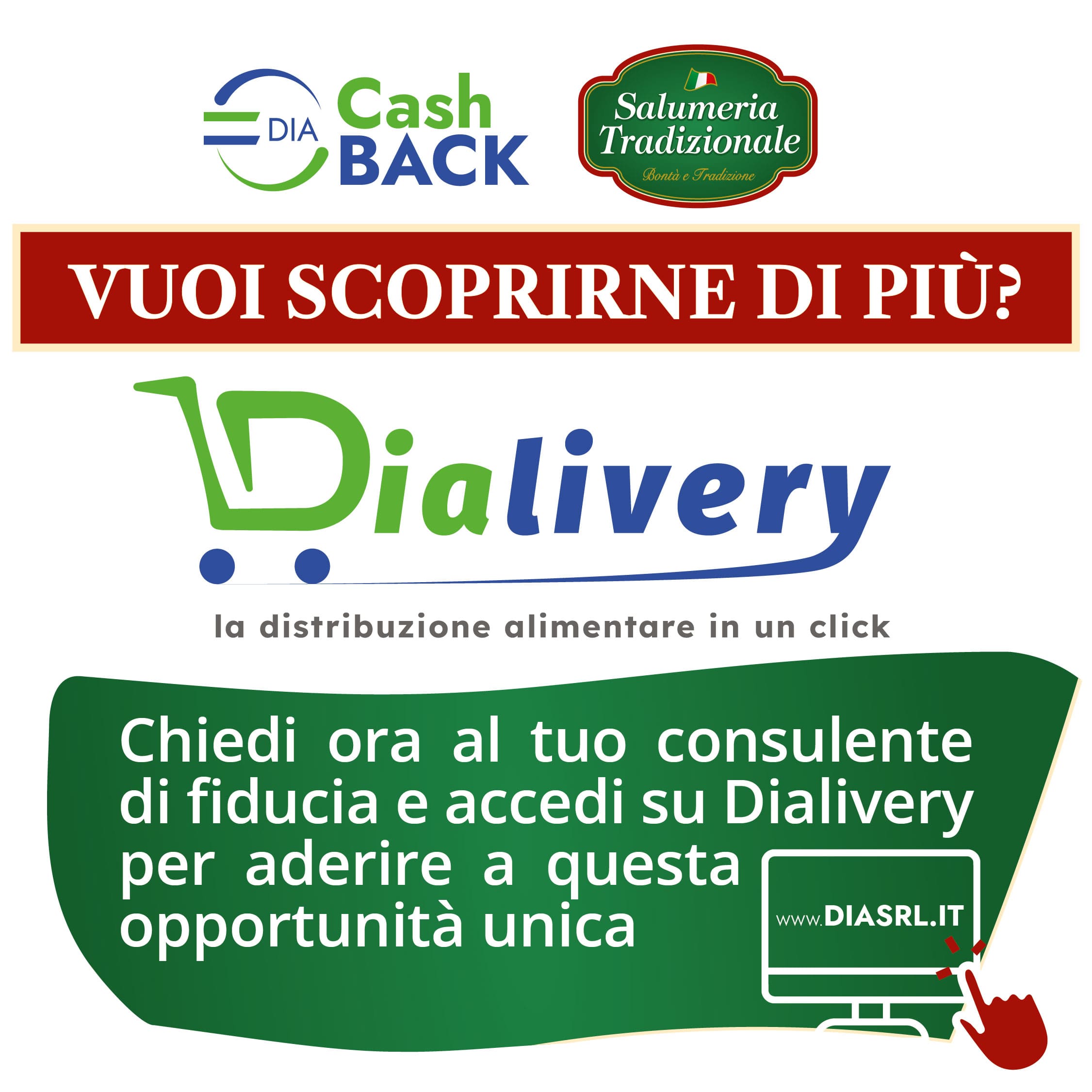 Cashback Salumeria Tradizionale con Dia solo su Dialivery