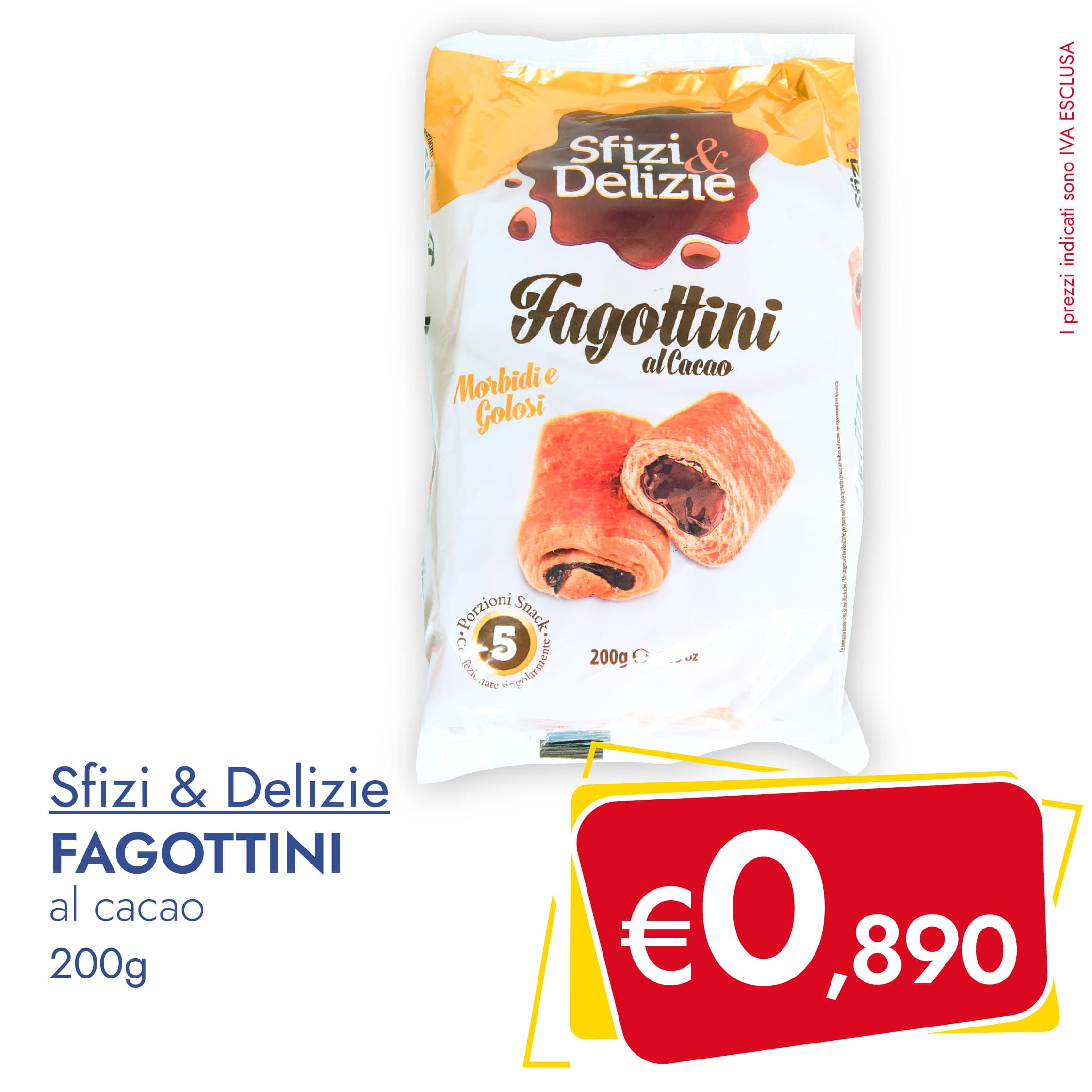 Fagottini al cacao SFIZI & DELIZIE 200g in offerta esclusiva su Dialivery di Dia Srl dall'08 maggio al 13 maggio 2023
