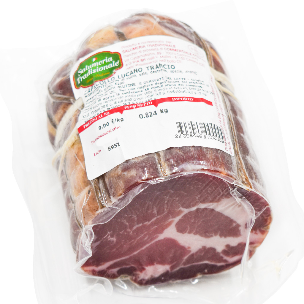 Capicollo a metà sotto vuoto 800g ca.