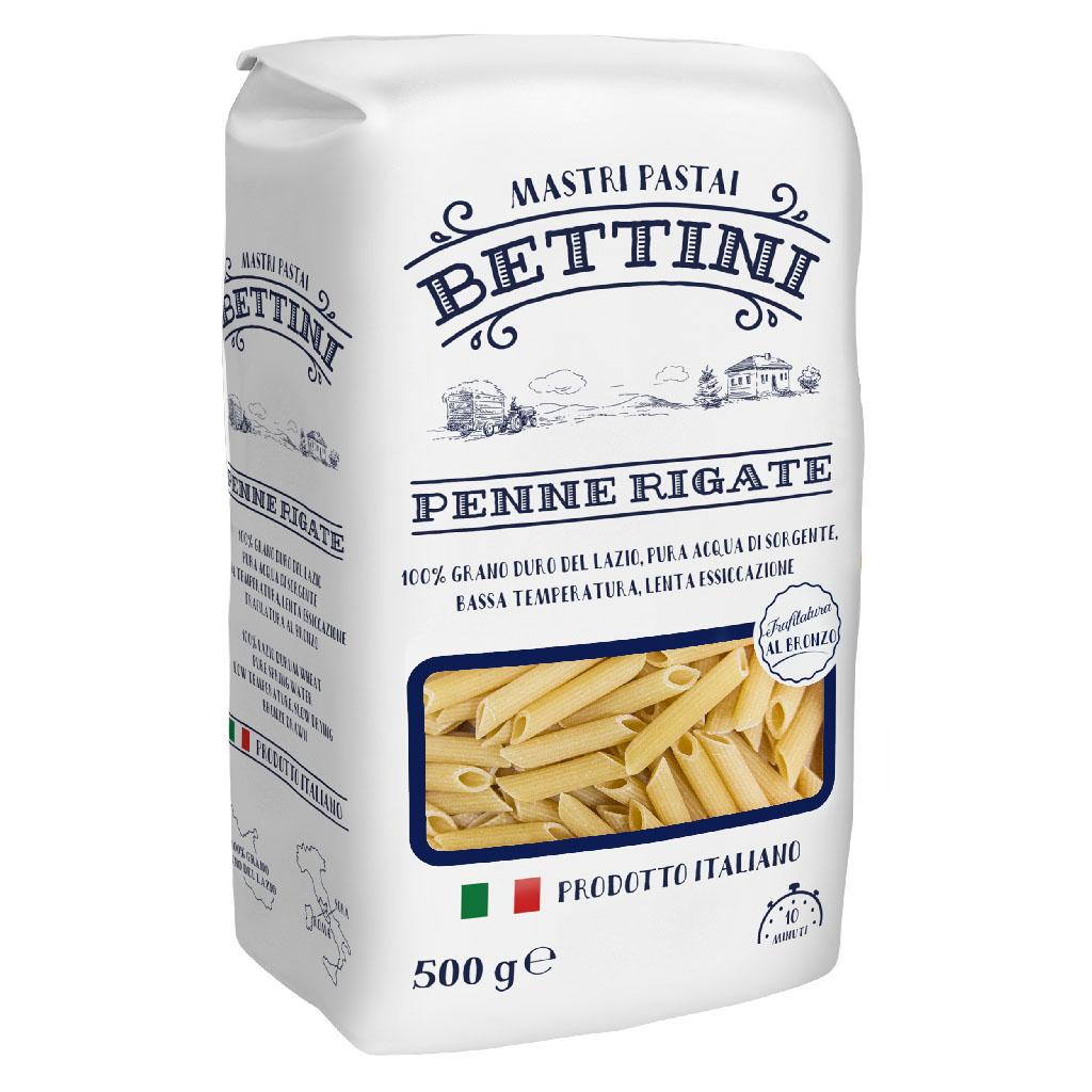 Penne Rigate 500g Bettini Mastri Pastai distribuito da Dialivery di Dia Srl
