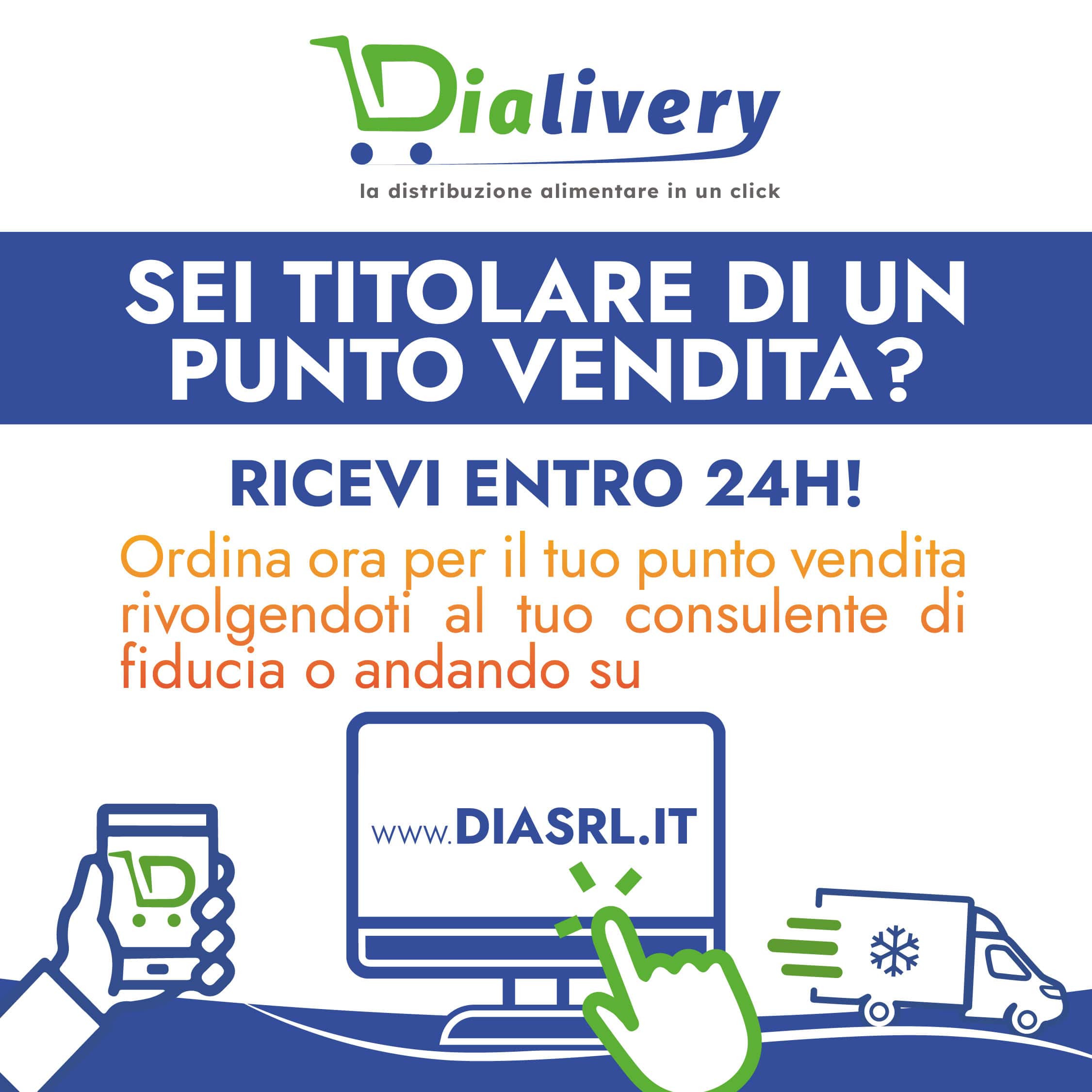 Dialivery di Dia Srl. Distribuzione alimentare in meno di 24h