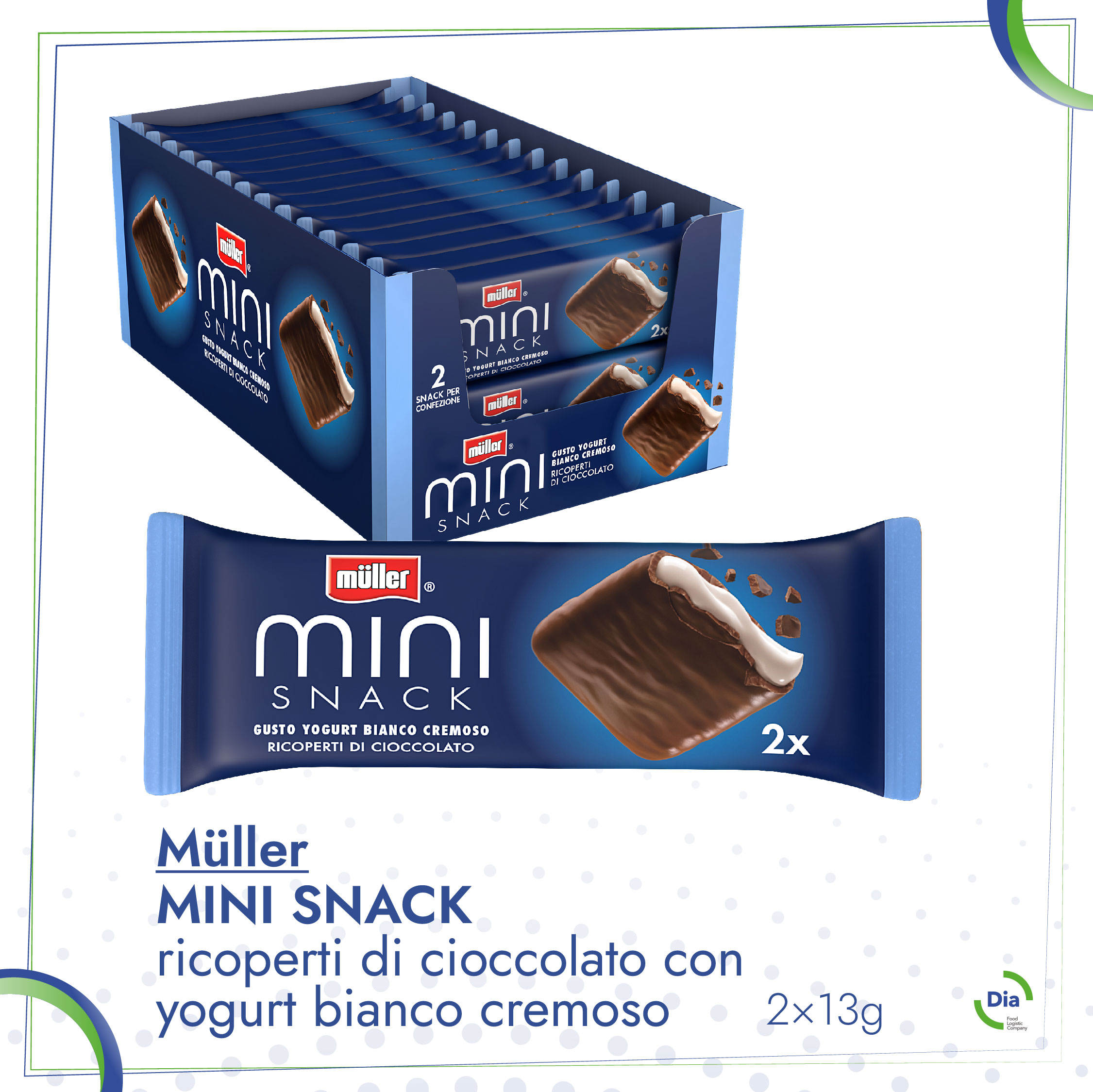 Muller Mini Snack bianco, solo su Dialivery di Dia Srl