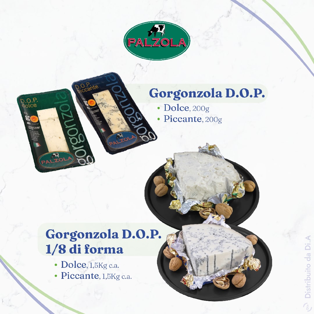 Gorgonzola D.O.P. dolce e piccante di Palzola di Palzola distribuito da Dialivery di Dia Srl