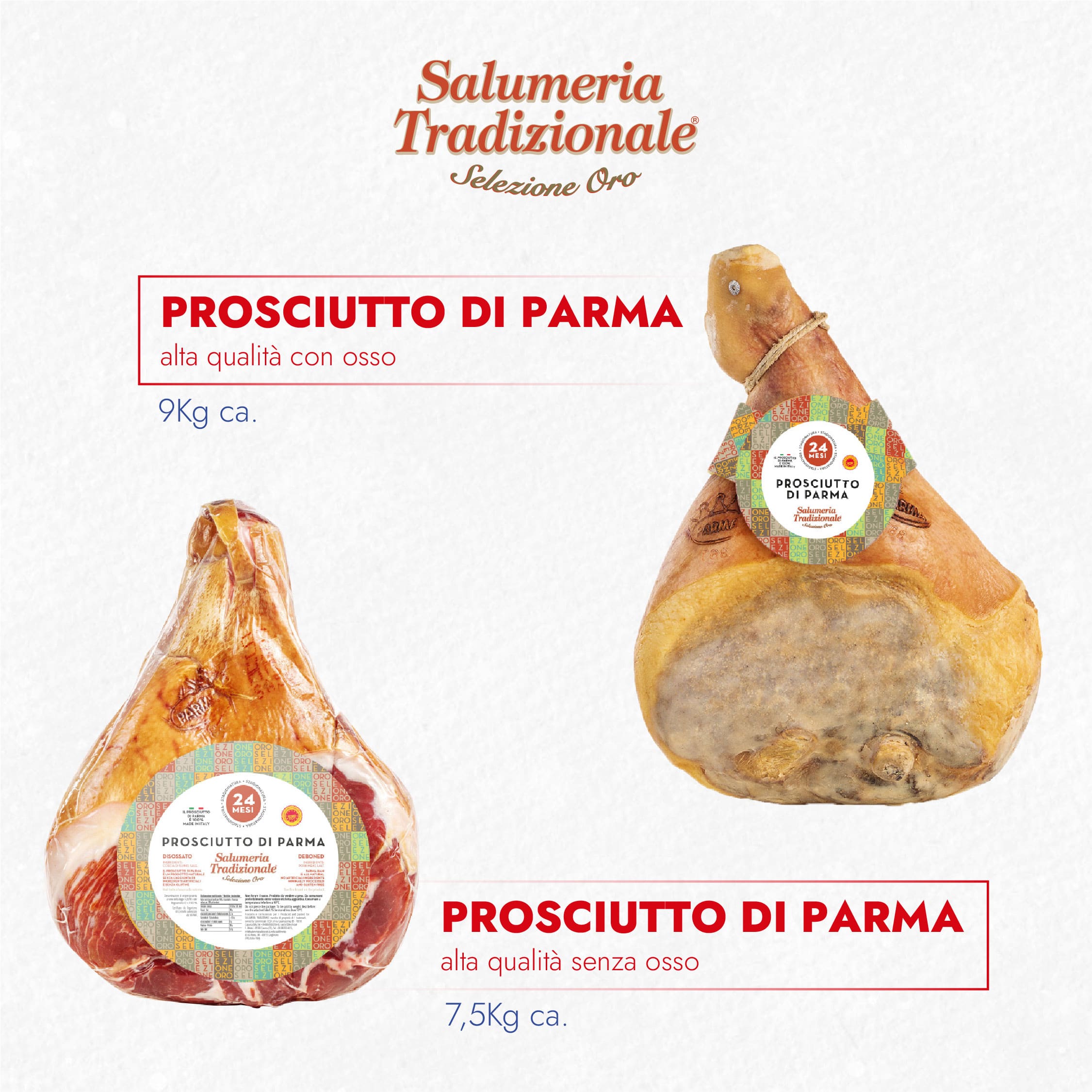 prosciutto di parma con e senza osso Salumeria Tradizionale