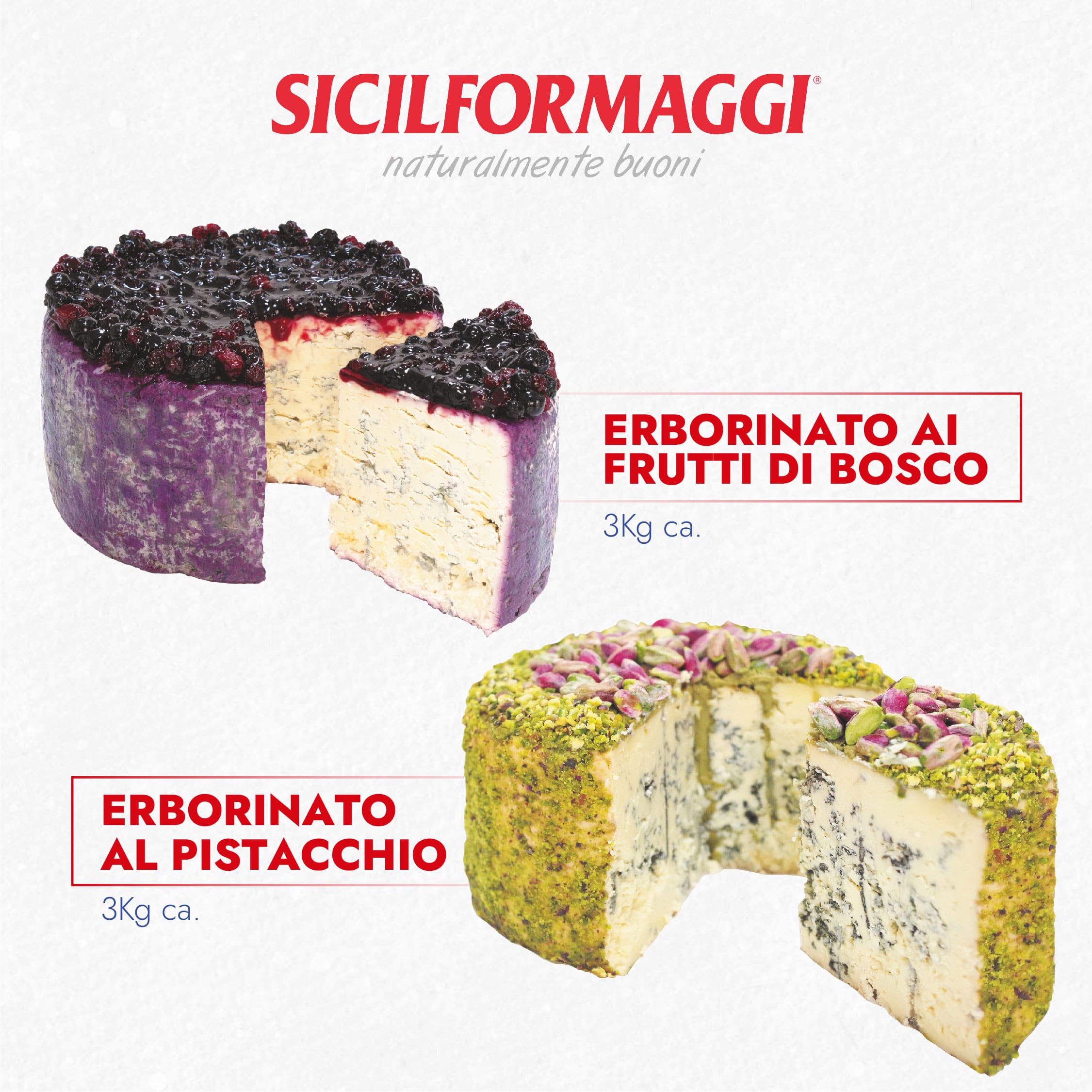 Sicilformaggi Formaggio Erborinato ai frutti di bosco e al pistacchio