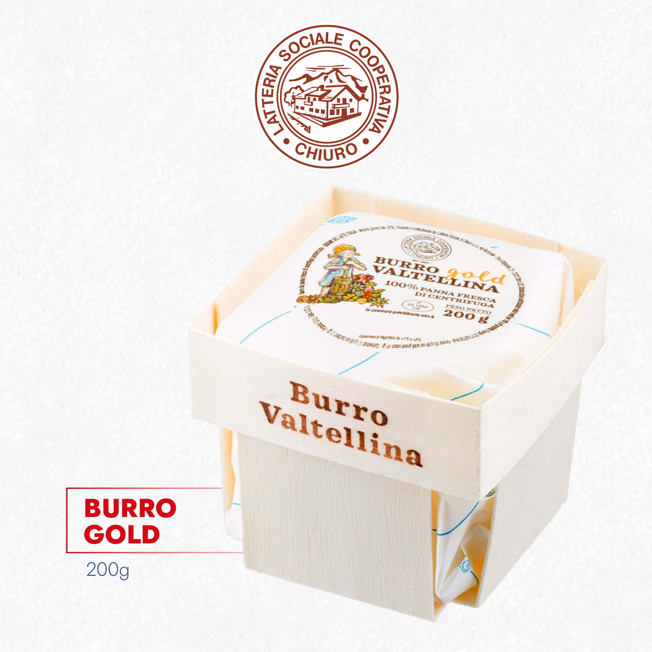 Burro Gold Valtellina di Latteria Chiuro - 200g - Natale con Dia 2023
