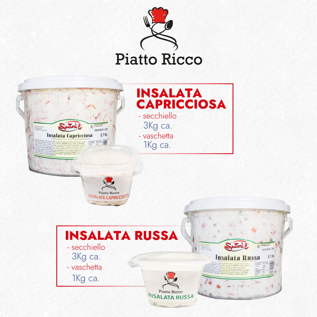 Piatto ricco santori schilirò insalata russa e capricciosa Natale con Dia 2023