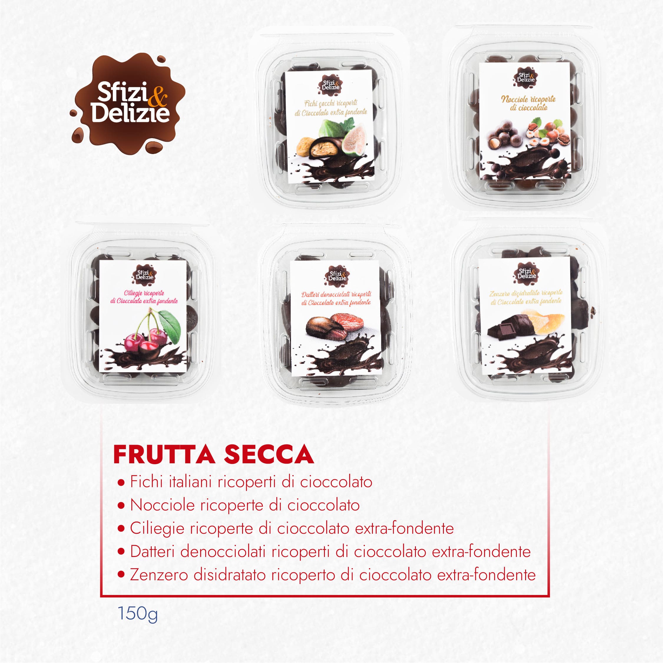 Dolci natalizi Sfizi&Delizie frutta secca ricoperta di cioccolato e fichi ripieni per Natale con Dia 2023