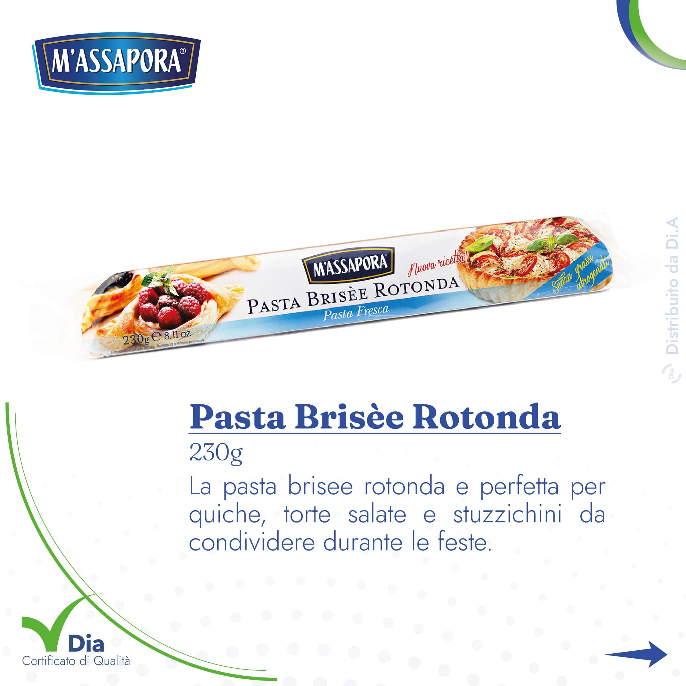 Pasta Brisée Rotonda: La pasta brisée rotonda è perfetta per quiche, torte salate e stuzzichini da condividere durante le feste.