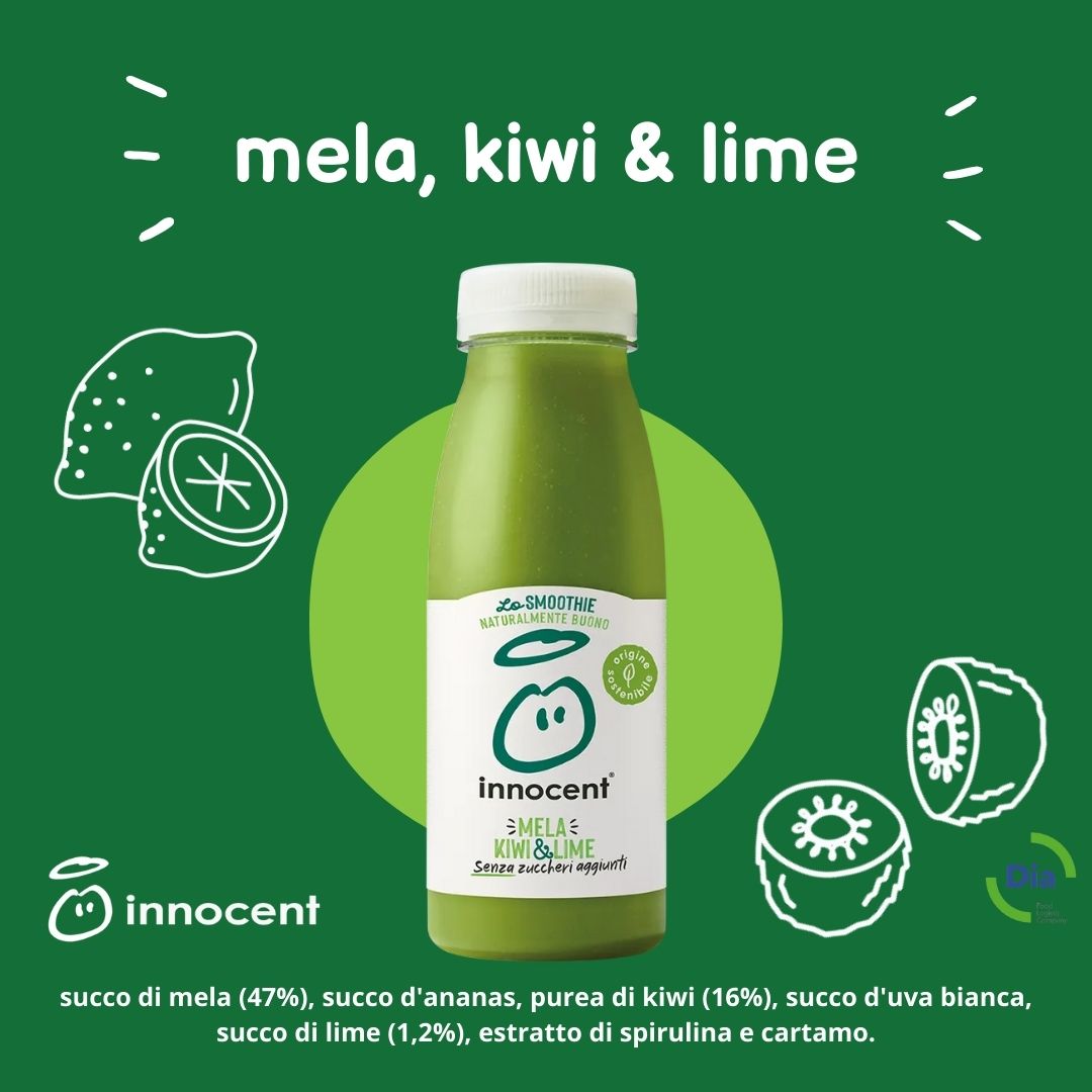 Smoothie Kiwi, Mela & Lime 250ml