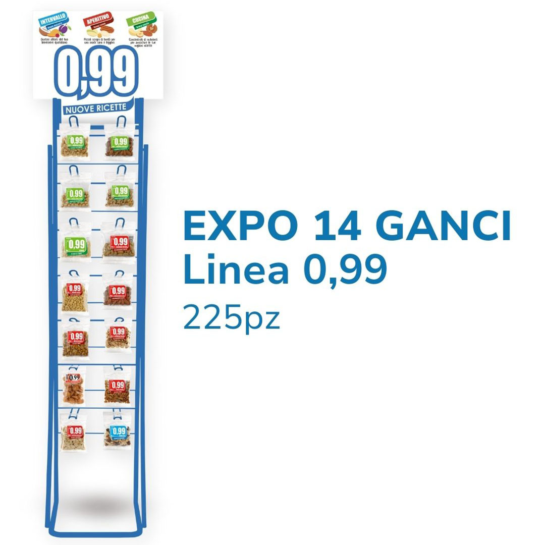 Expo di Eurocompany da 14 ganci, distribuito da Dia Srl Food Logistic Company